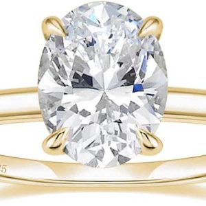 3CT 925 Sterling Silver Engagement Ring Solitaire Ring Women's Wedding Ring