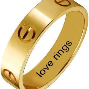 Fine rings, love rings, titanium steel 18K gold jewelry, unisex adult wedding birthday gifts, best anniversary gifts