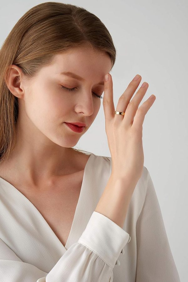 Love Friendship Ring 18k gold-plated rose cubic zirconia stainless steel ring - 图片 3